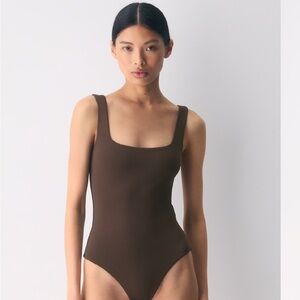 Aritzia Babaton Brown Bodysuit
